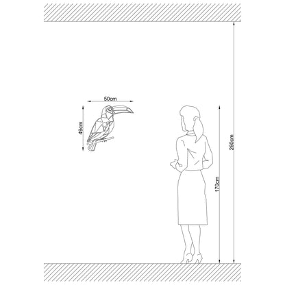 Aplique De Pared, Mdf , Negro, 50x12x49, Casquillo E 27 Max 100 W