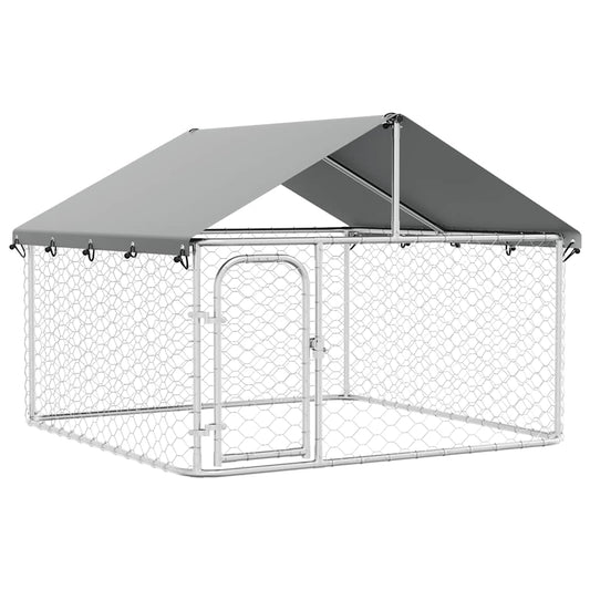Perrera De Exterior Con Tejado 200x200x150 Cm_0