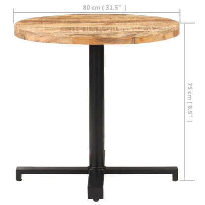Mesa De Bistró Redonda Madera De Mango Rugosa Ø80x75 Cm_4