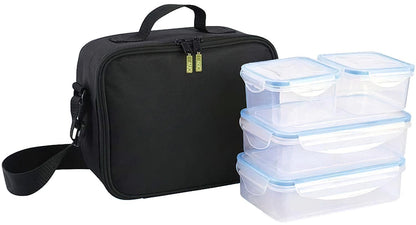 Bolsa Termica Con 4 Recipientes Hermeticos Plastico (2x800 Ml + 2x400 Ml.)_0