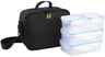 Bolsa Termica Con 4 Recipientes Hermeticos Plastico (2x800 Ml + 2x400 Ml.)