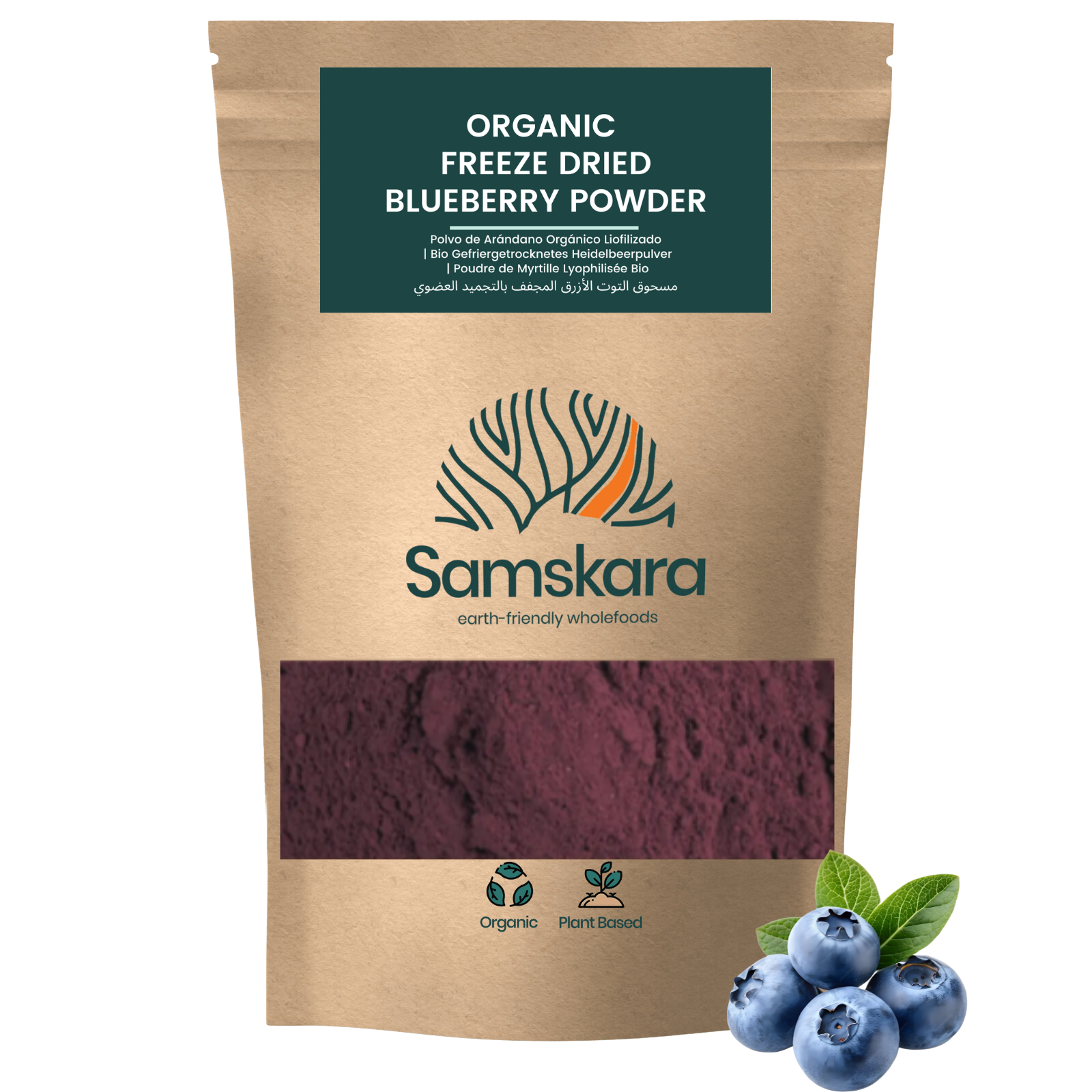Arándano Nórdico En Polvo Bio - 150g | Fruta Deshidratada Ecológica, Snack Vegano Natural Sin Azúcares Añadidos_0