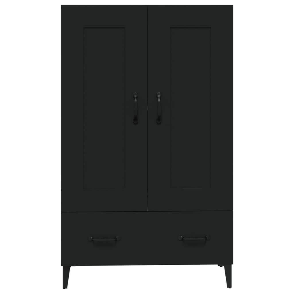 Aparador De Madera De Ingeniería Negro 70x31x115 Cm / Vetonek_0