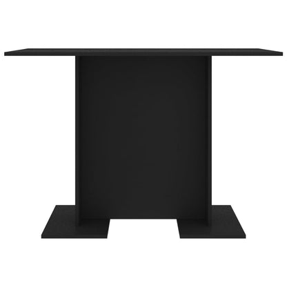 Mesa De Comedor De Madera Contrachapada Negro 110x60x75 Cm_1