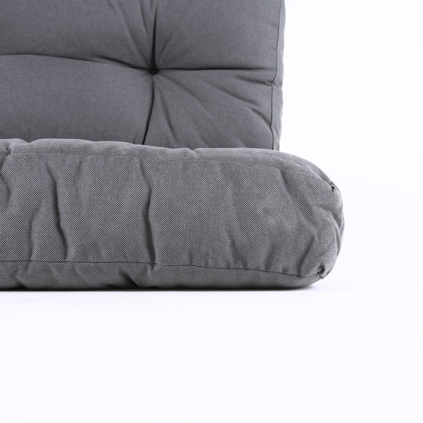 Pack 4 Cojines Para Palets, Cojín De Asiento 80x120x16 Cm + Cojín Respaldo 42x120x16 Cm, Olefin Color Gris, Repelente Al Agua_3