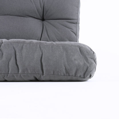 Pack 4 Cojines Para Palets, Cojín De Asiento 80x120x16 Cm + Cojín Respaldo 42x120x16 Cm, Olefin Color Gris, Repelente Al Agua_3
