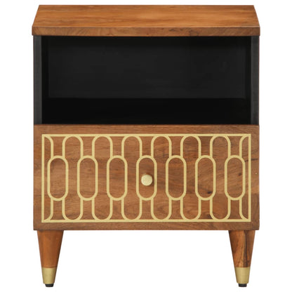 Mesitas De Noche 2 Uds Madera Maciza De Mango 40x33x46 Cm_0