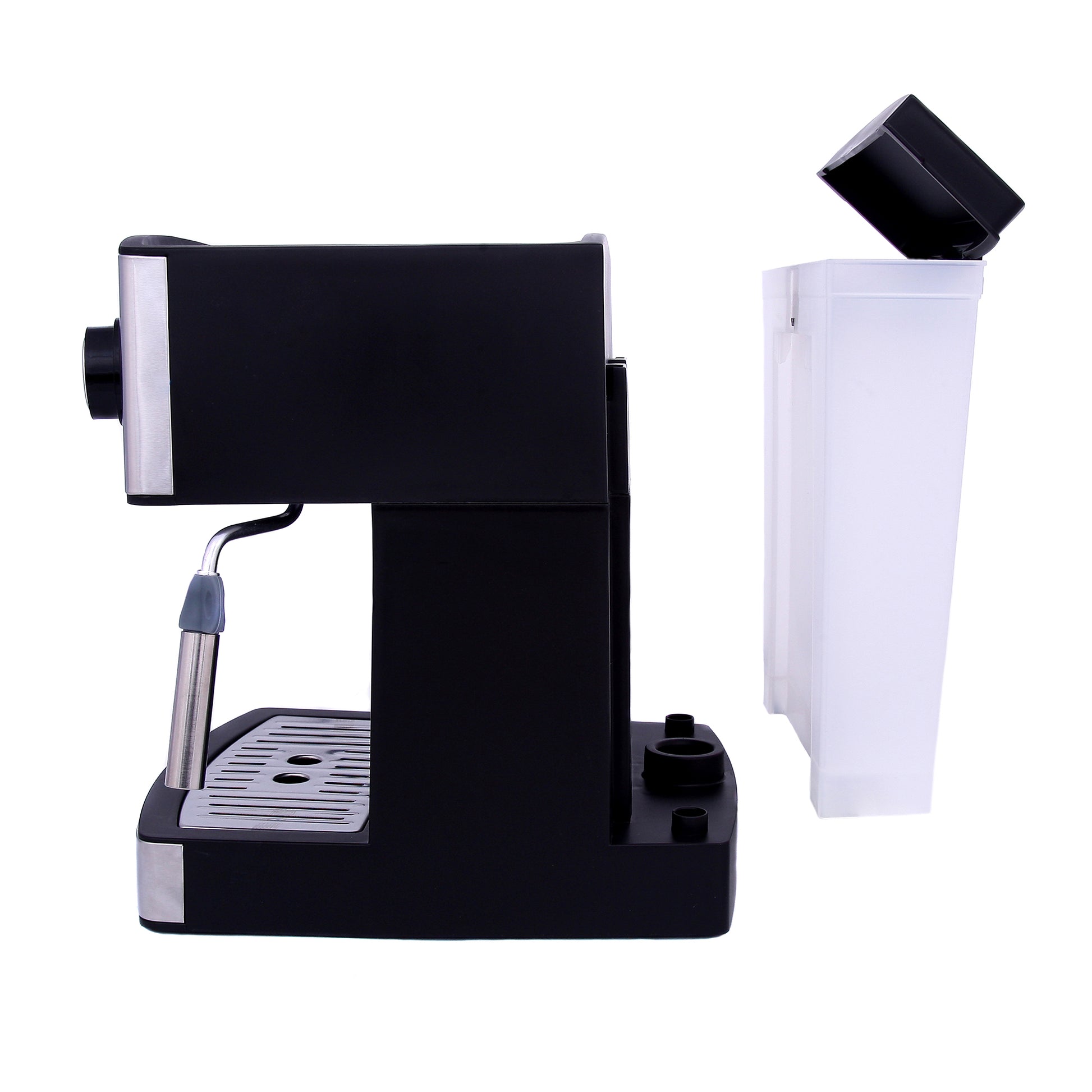 Cafetera Expresso Manual 15 Bares 1,6 L, Brazo Doble Salida, Espumador Leche, Calientatazas Mesko Ms4403 Plata_2