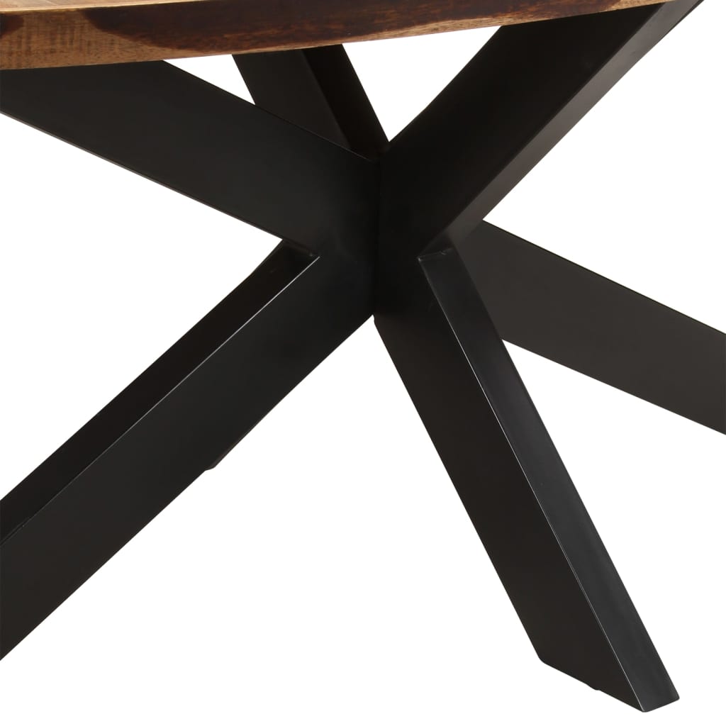 Mesa De Comedor Ovalada Madera De Acacia 200x100x75 Cm_3
