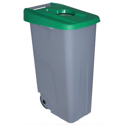Pack Contenedor Reciclo 110 Litros Abierto En 2 Contenedores De Colores. Capacidad Total 220 Litros._2