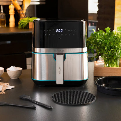 Freidora Sin Aceite De Aire Cecofry Full Inox 5500 Accesorios. Dietética Y Digital, 1450 W Nominal, 1600 W Máxima, 5l Volumen, 5,5l Área De Cocinado_2