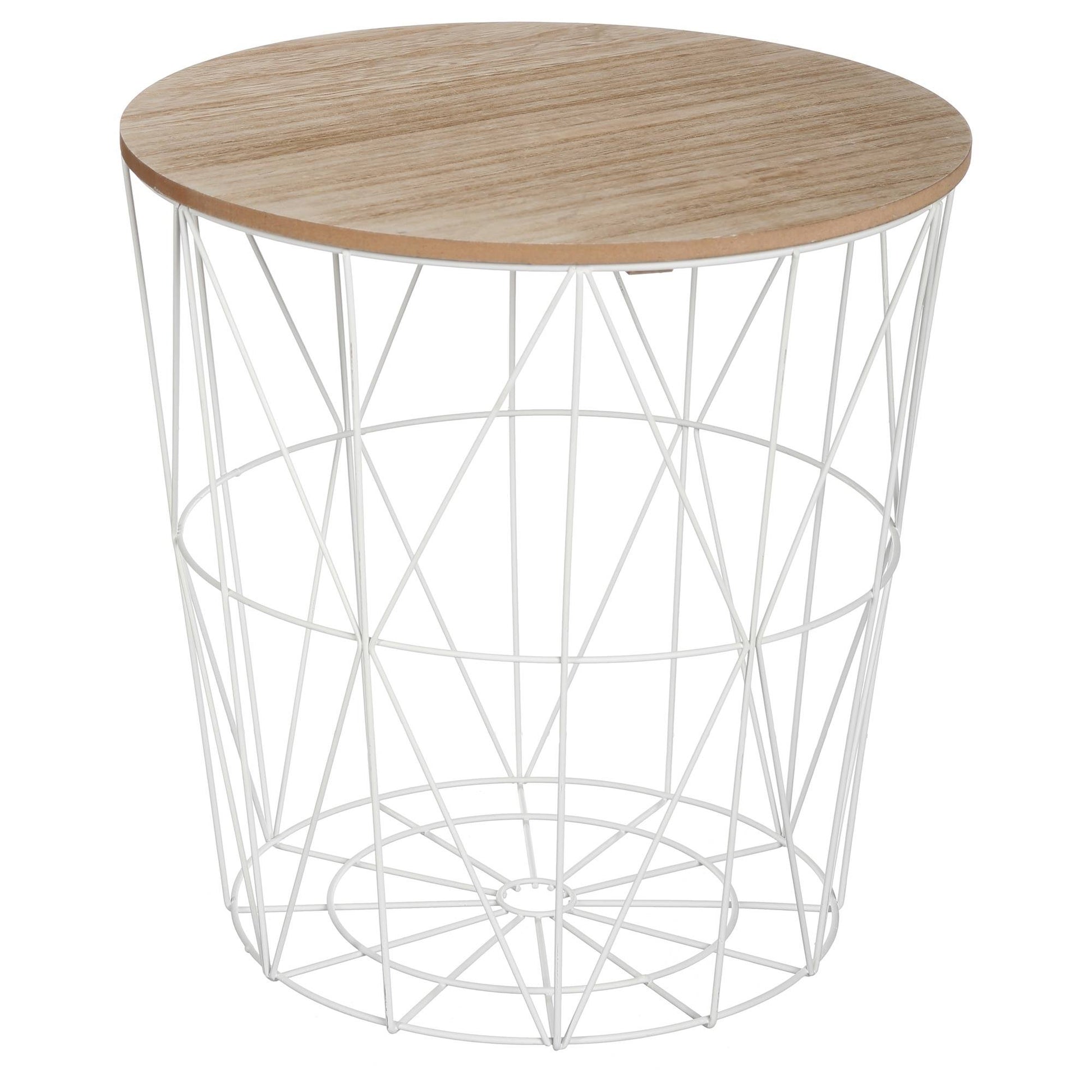 Well Home Mesa Auxiliar De Metal Blanco 'kumi' Ø40x41cm_0