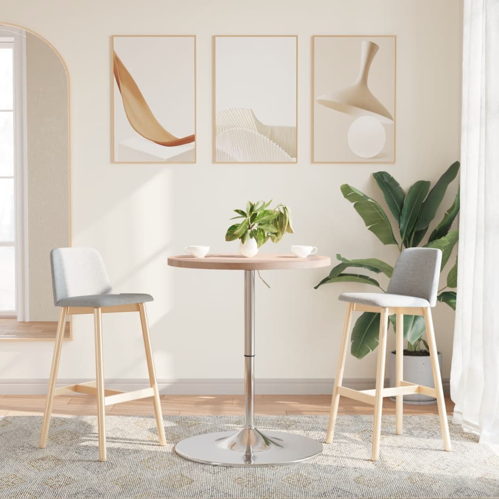 Mesa Alta De Madera Maciza Roble Ø60x90,5 Cm_1