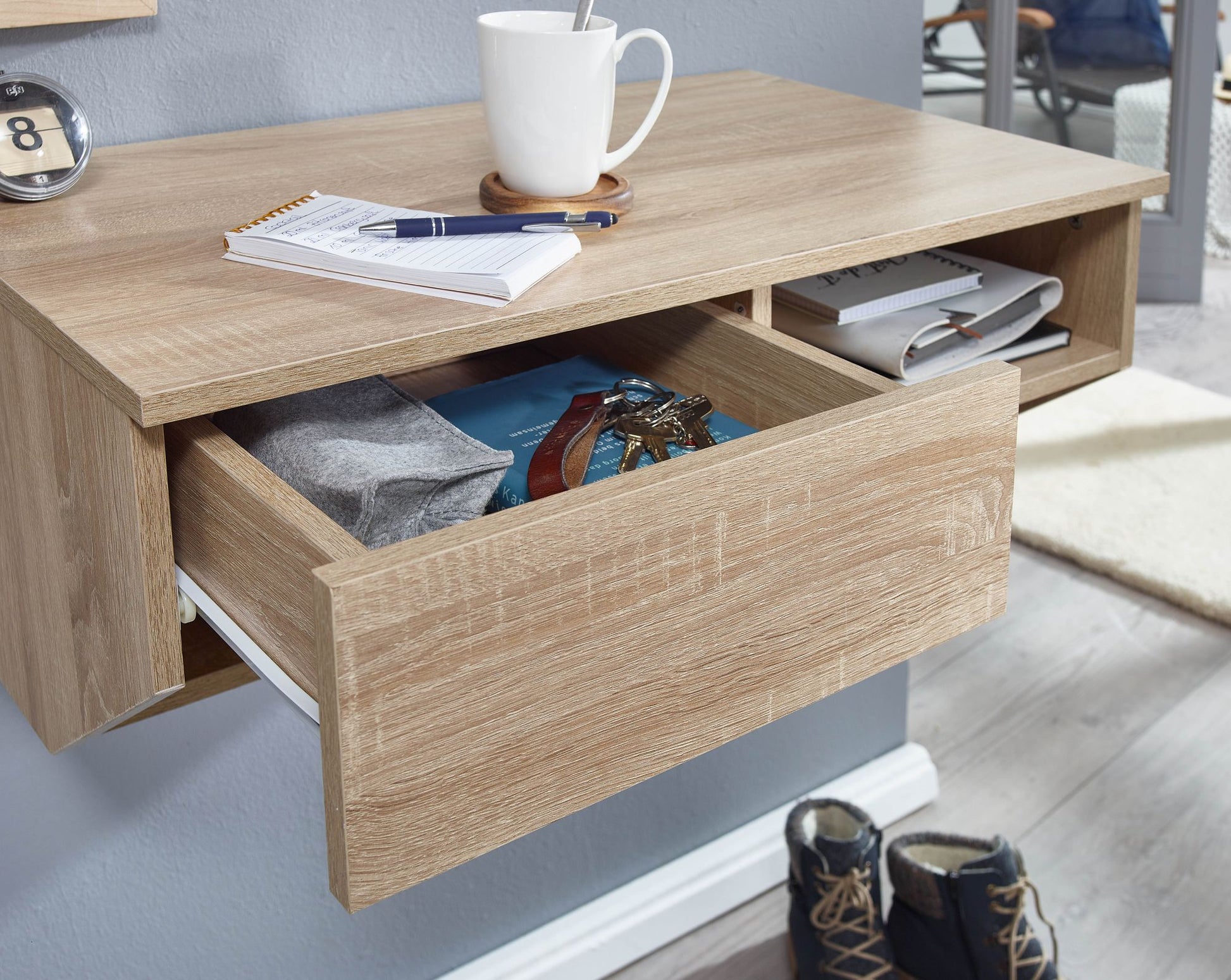 Estante De Pared 75 Cm De Roble Sonoma_4