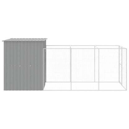 Caseta Perros Corral Acero Galvanizado Gris Claro 165x455x181cm_3