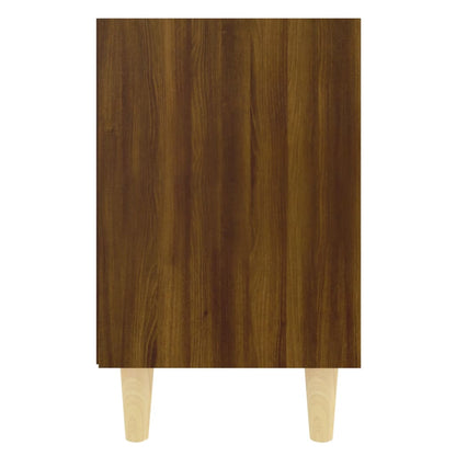 Mesitas De Noche 2 Uds Con Patas Madera Marrón Roble 40x30x50cm_3