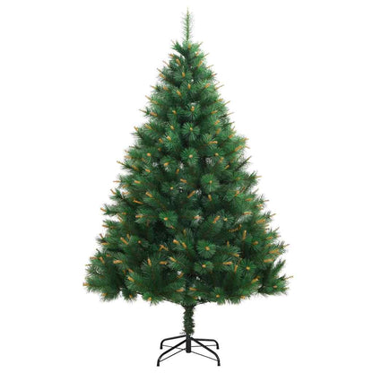 Vidaxl Árbol De Navidad Artificial Con Bisagras 150 Led Y Bolas 150 Cm_4
