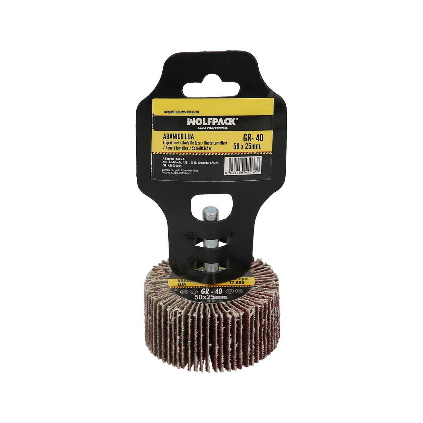 Abanico Lija Grano 40 Medida Ø 50 X 25 Mm. Disco Abrasivo Laminas, Ruedas Mil Hojas, Ruedas Abrasivas,lijado,desbaste,pulir_2