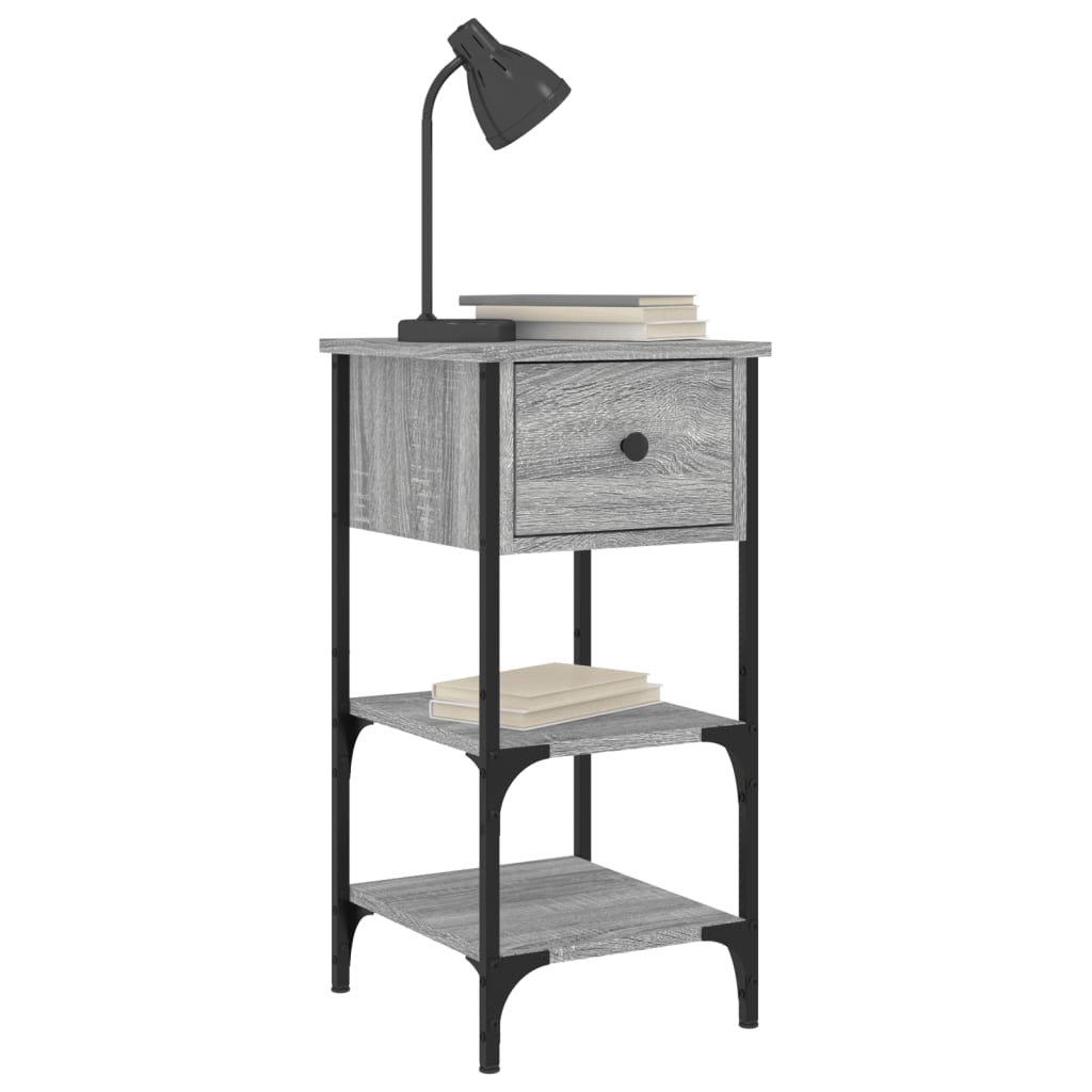 Mesitas Noche 2 Uds Madera Ingeniería Gris Sonoma 34x36x70 Cm_2