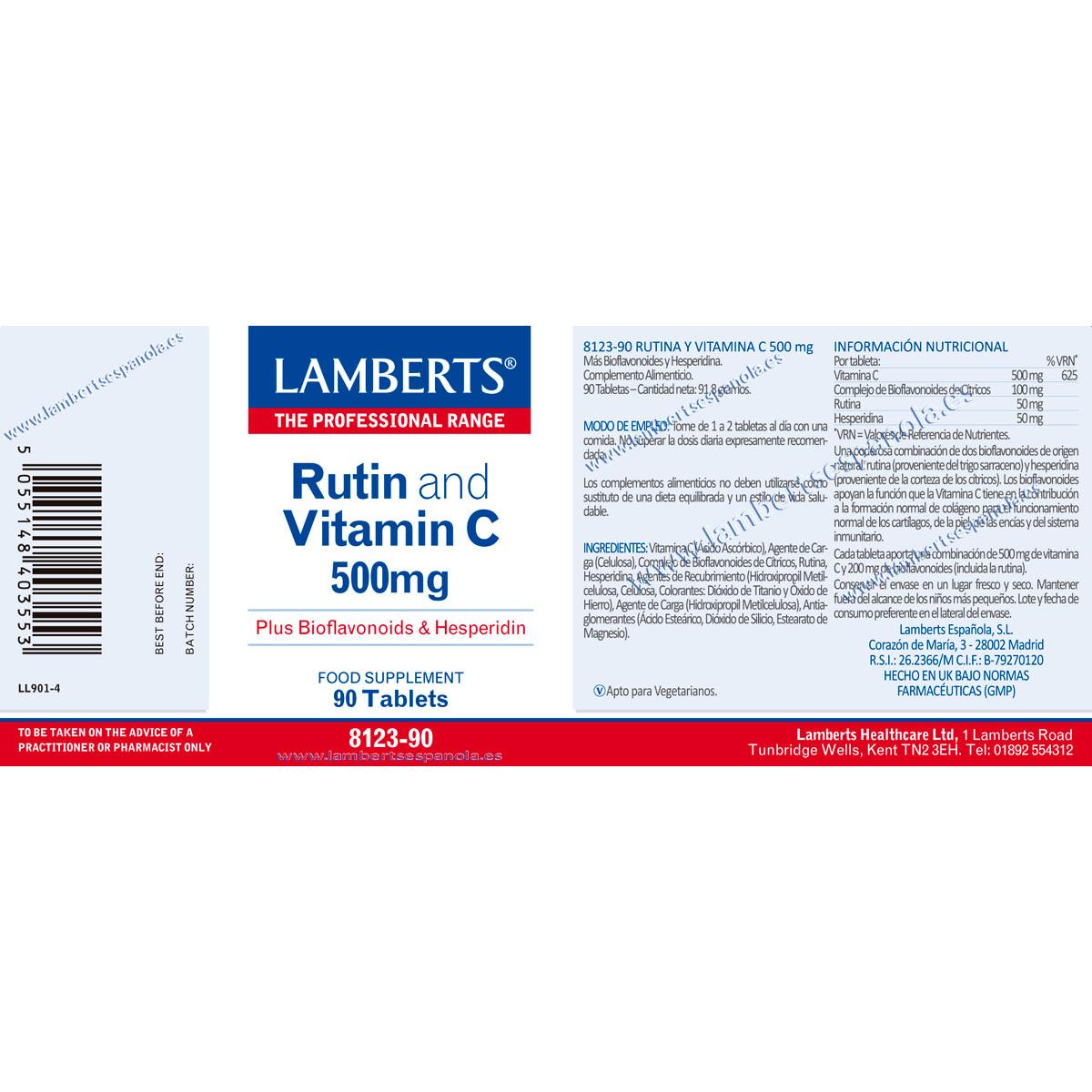 Rutina e Vitamina C 90 comprimidos