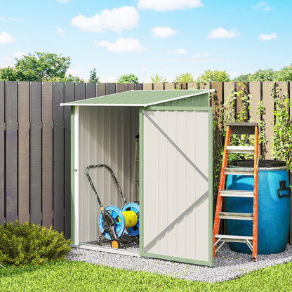 Caseta De Jardín Outsunny Acero Galvanizado Verde 100x103x160 Cm_4