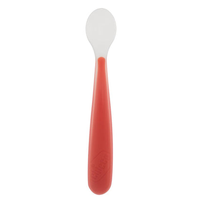 Colher de silicone vermelha 6m+ 1 unidade Chicco