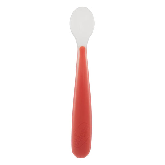 Colher de silicone vermelha 6m+ 1 unidade Chicco