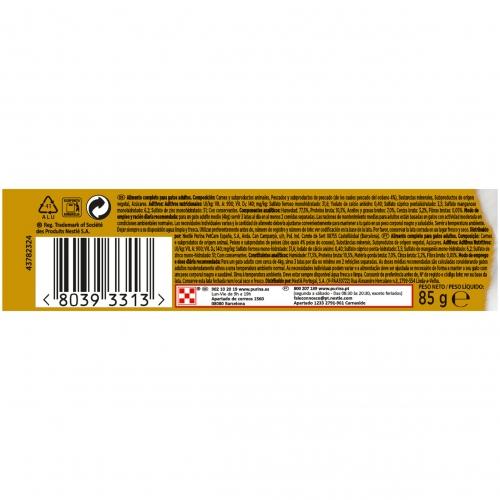 Embalagem de 24 x GOURMET GOLD Mousse Comida Húmida para Peixes do Oceano 85 g