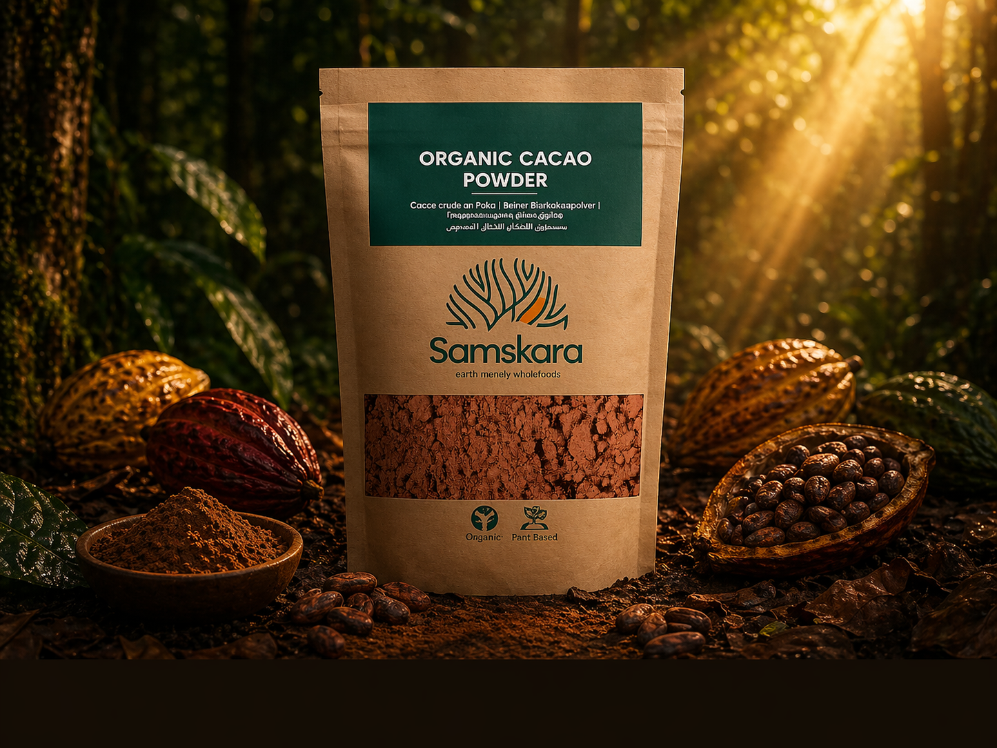 Cacao Crudo En Polvo Bio - 1kg | Cacao Puro Ecológico Vegano Para Repostería Y Bebidas, Sin Azúcares Añadidos_3