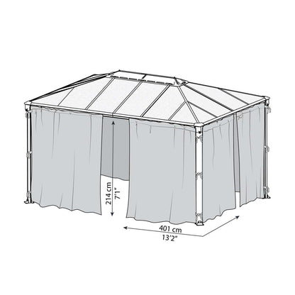 Conjunto de cortinas para gazebo gazebo Martinica 4300 Canopia da Palram