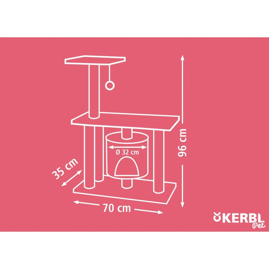 Kerbl Poste Rascador Para Gatos Jade Pro Marrón Y Beige 96 Cm_2
