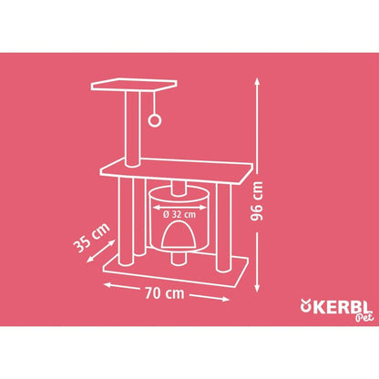 Kerbl Poste Rascador Para Gatos Jade Pro Marrón Y Beige 96 Cm_2