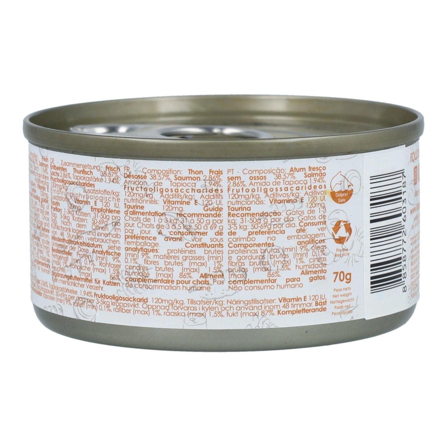 Kit Cat Can Gravy - Atum e Salmão 70g Ração húmida para gatos com molho