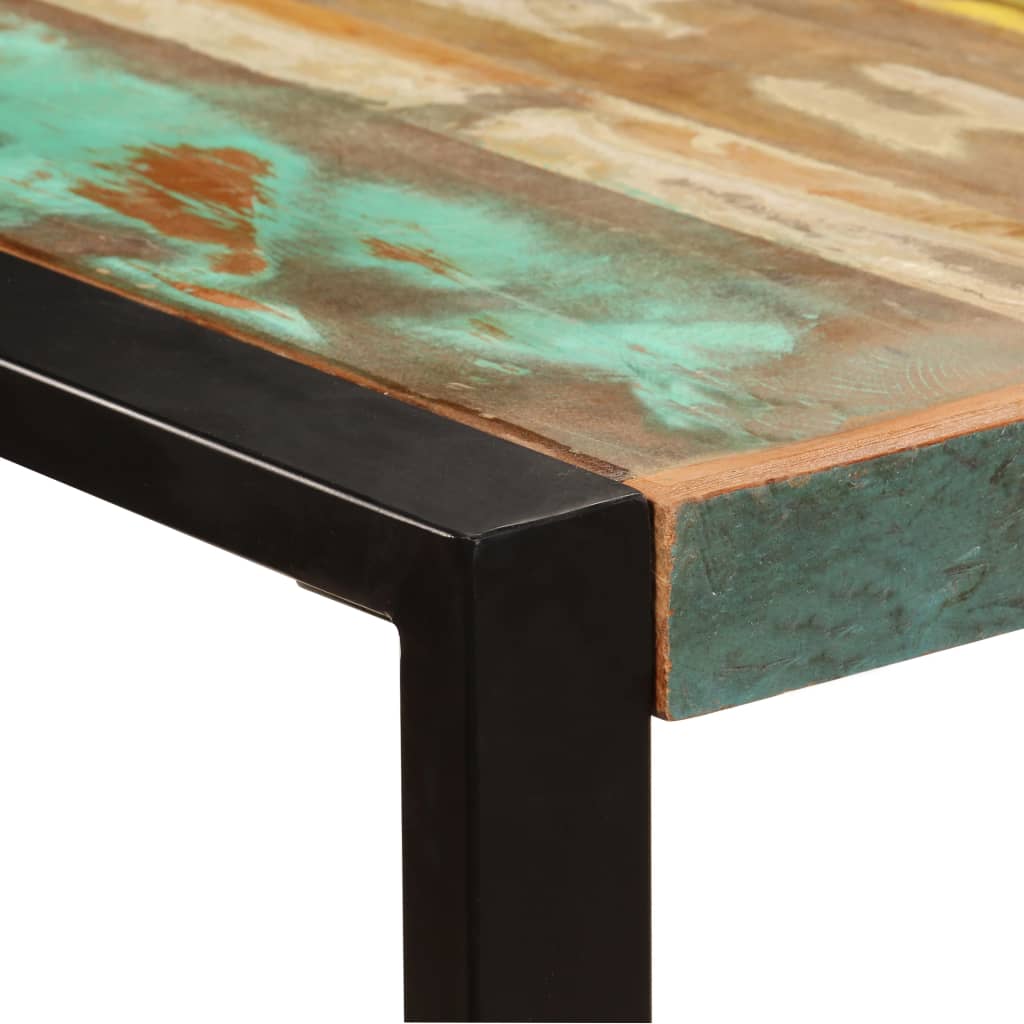 Mesa De Comedor De Madera Maciza Reciclada 180x90x75 Cm._1