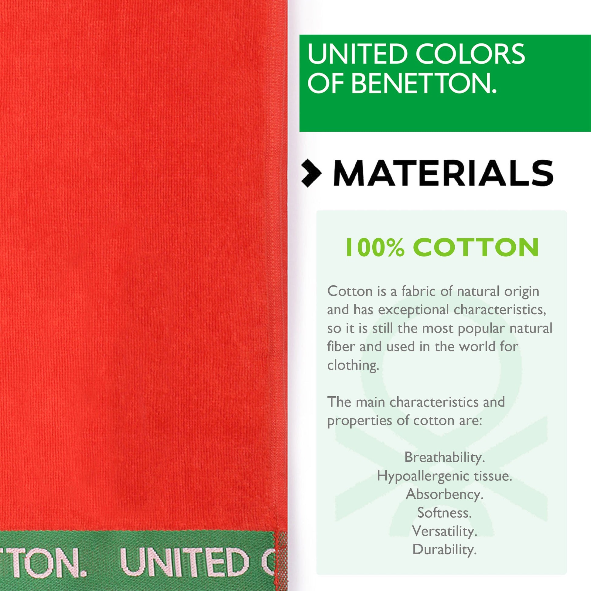 Toalla De Playa 90x160cm 380gsm Velour 100%algodon Rojo Casa Benetton_2