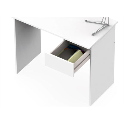 Escritorio, Mesa De Ordenador 75x90x50cm, 1 Cajón, Oficina, Habitación Juvenil, Desk, Briebe, Nova, Blanco_3