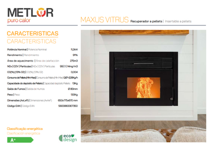 Insertables Hidro Calefactores A Leña Metlor Modelo Maxus Vitrus_1