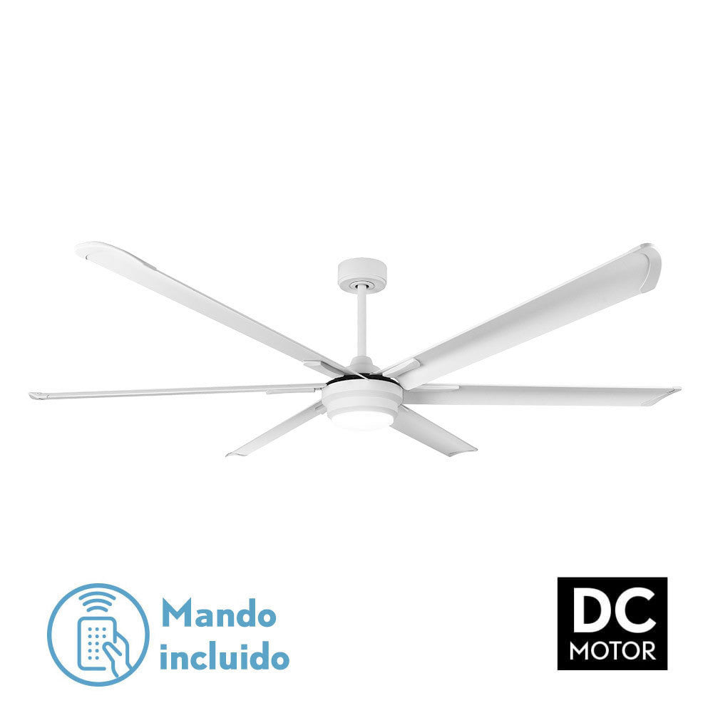 Ventilador Dc Marea 30w Blanco 6 Aspas Aluminio 198d 6vel. 3 Colores 3250lm Remoto,memoria,temporizador_0