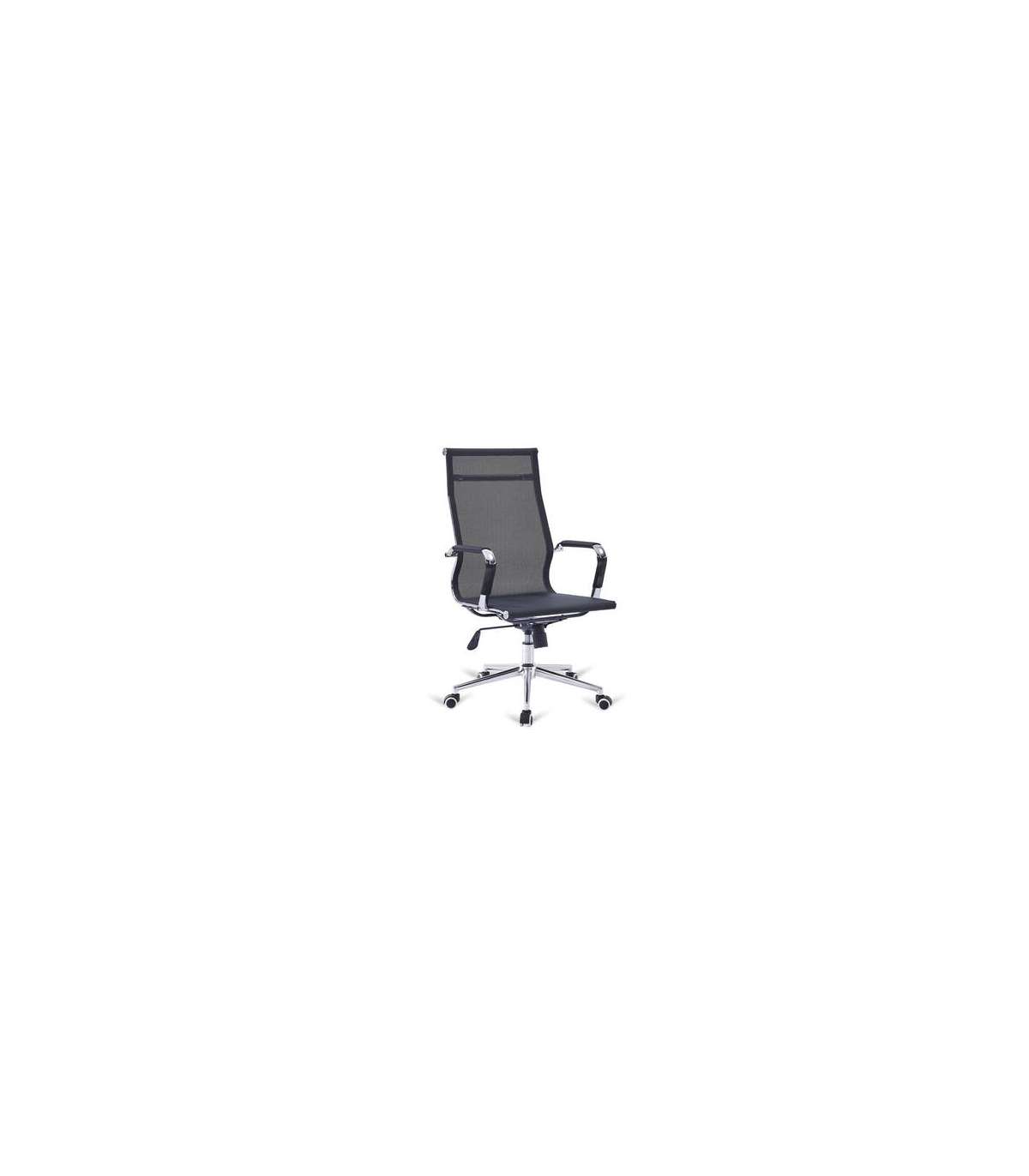 Silla De Oficina Niza Alta Con Malla, Altura Regulable Acabado En Negro. 54cm(ancho ) 101/_3