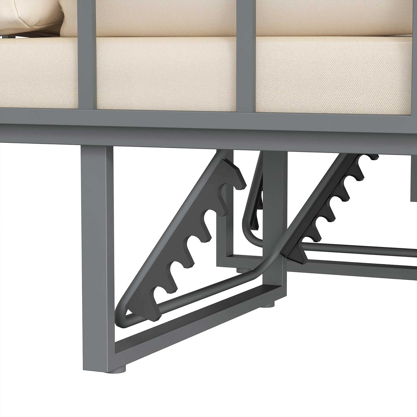 Outsunny Conjunto De Muebles Jardín Exterior Con 2 Sofás De 3 Plazas Gris_3