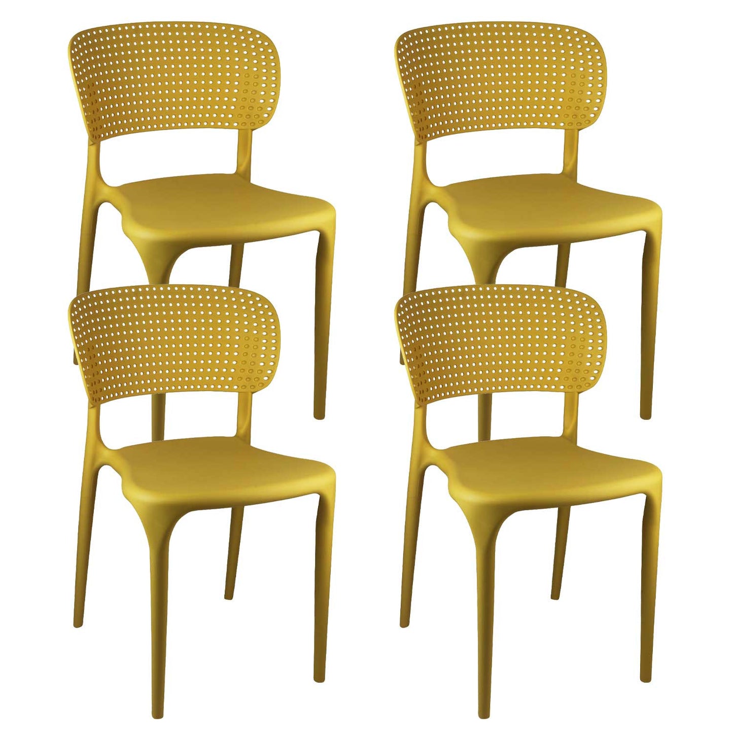 Pack 4 Sillas De Exterior Apilables Marilyn 75x47x49,5cm Thinia Home_0