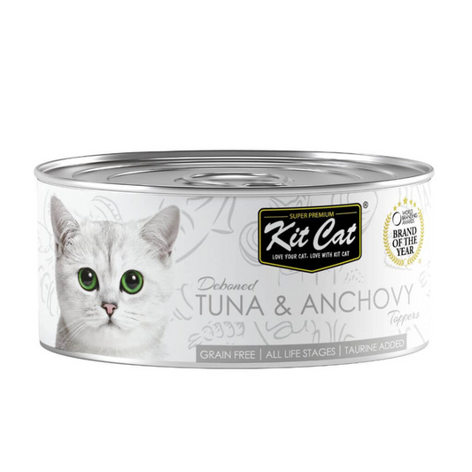 Kit Cat Can Toppers - Atum e Anchovas 80 g Ração húmida para gatos