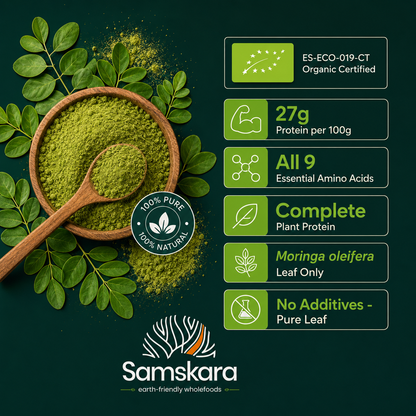 Moringa En Polvo Bio - 1kg | Superalimento Ecológico Vegano Para Batidos, Smoothies Y Zumos, Sin Azúcares Añadidos_4