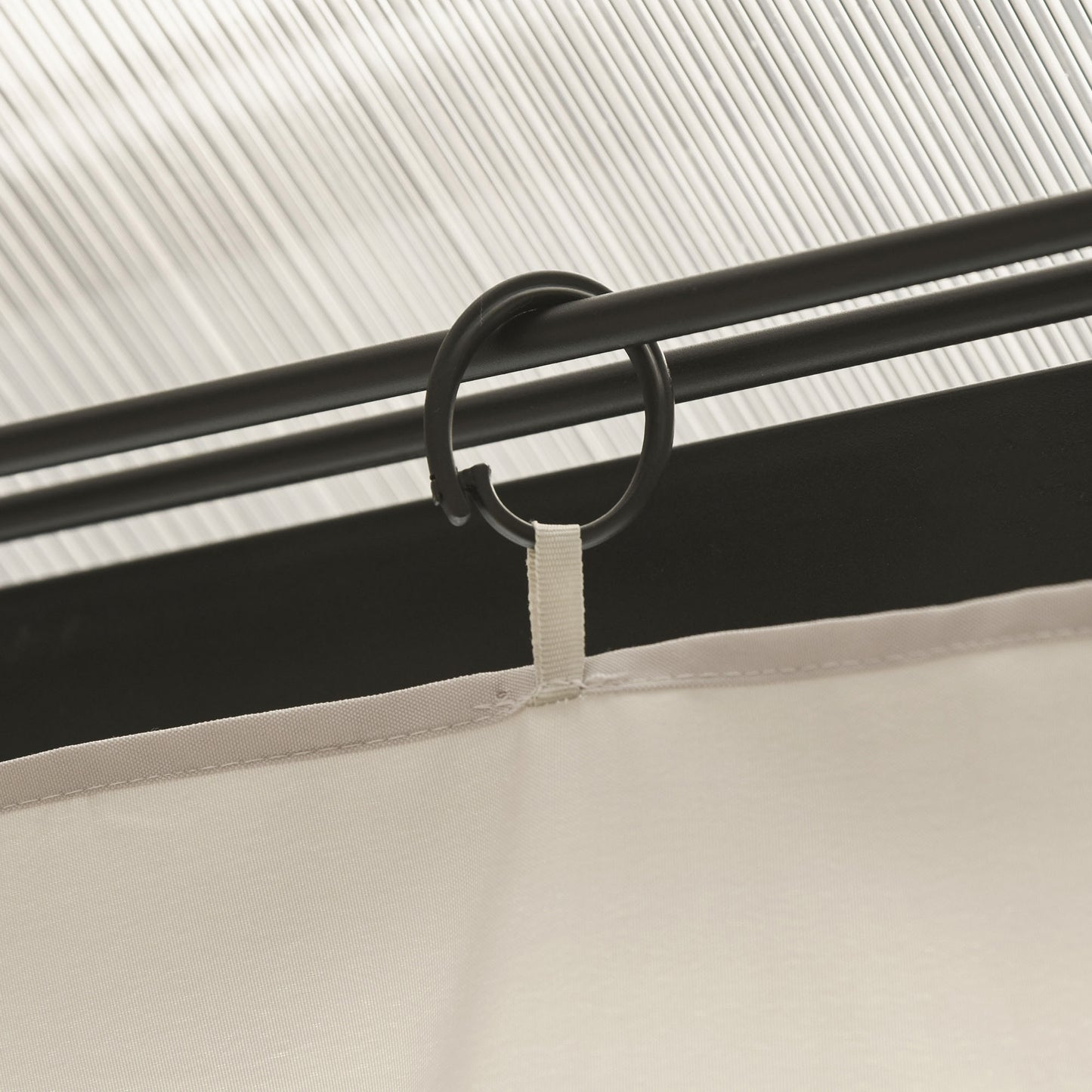 Outsunny 4 Paredes Laterales Para Cenador 302x205 Cm Con 40 Ganchos Y Anillos_3