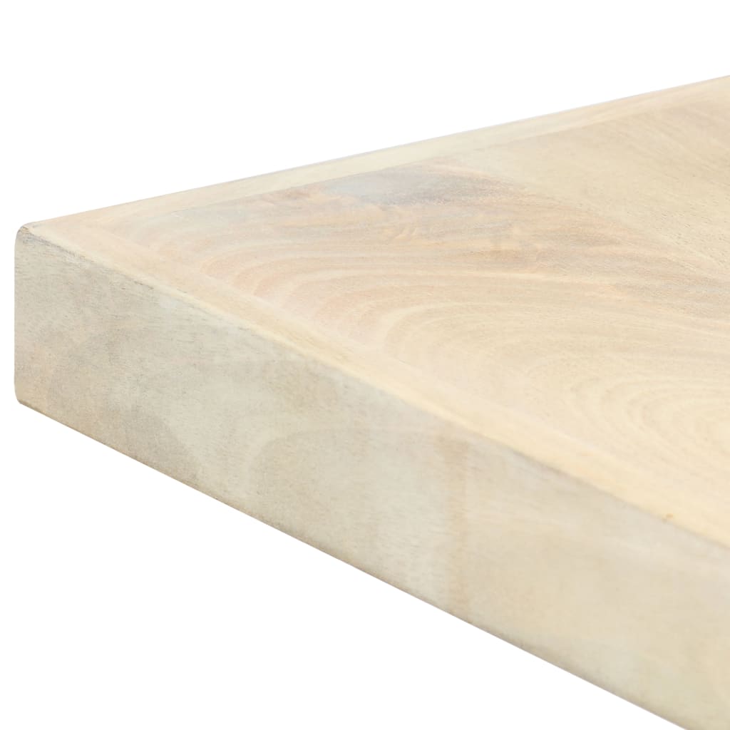 Mesa De Comedor Madera Maciza De Mango Blanco 160x80x75 Cm_3