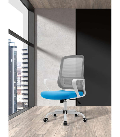 Silla Despacho Giratoria Elevable Acabado Gris/azul, 59m(ancho) 99/109cm(altura) 56cm(fond_5