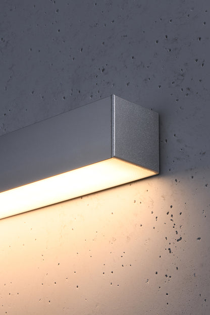 Aplique De Pared Pinne Led 65 Gris, 22w_4