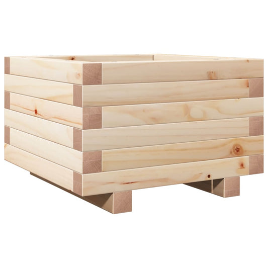 Jardinera De Madera Maciza De Pino 40x40x26,5 Cm_0
