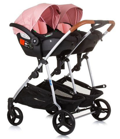 Carrito De Bebé Gemelar Dúo Smart Con 2 Grupo 0+ Flamingo_4