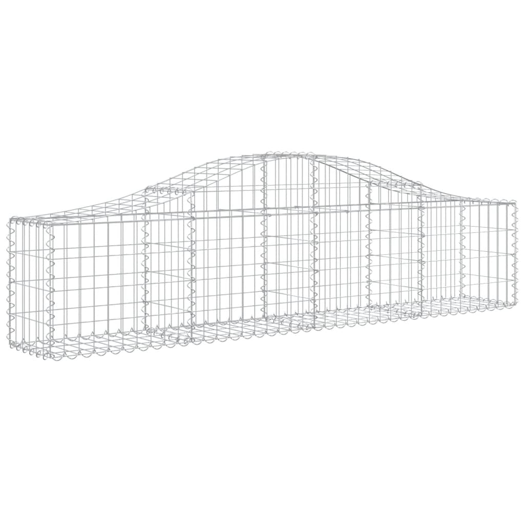 Cestas De Gaviones 11 Uds Forma De Arco Hierro 200x30x40/60 Cm_2